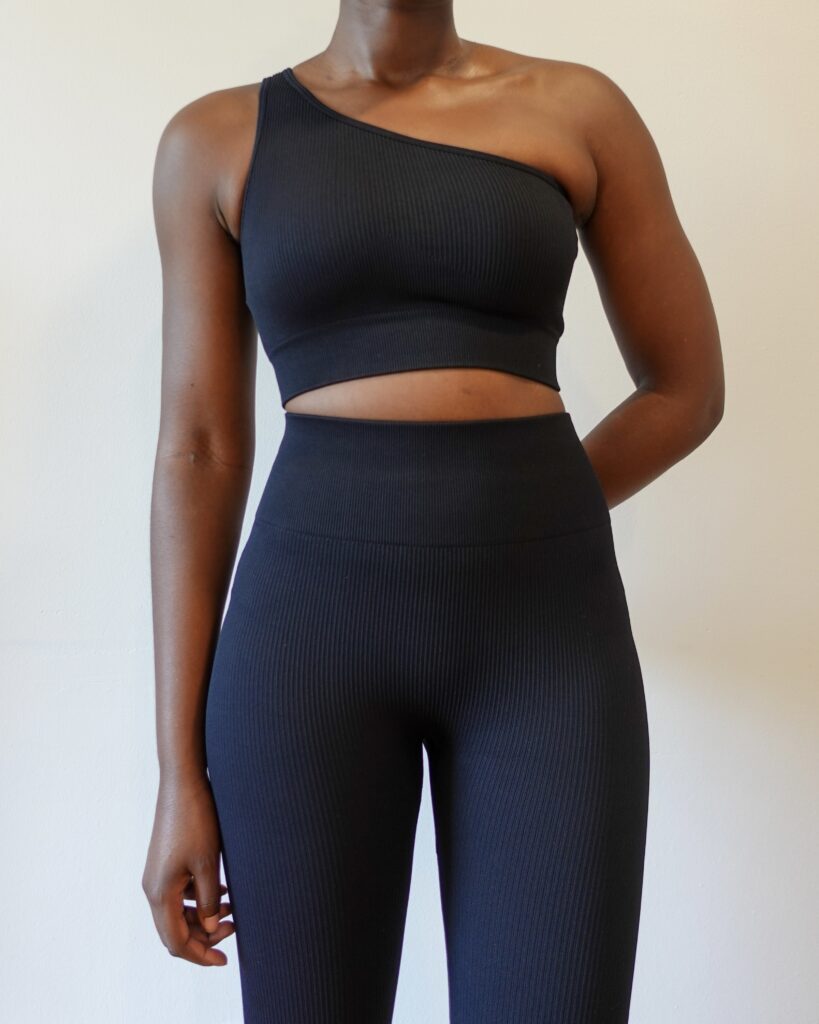 black workout set