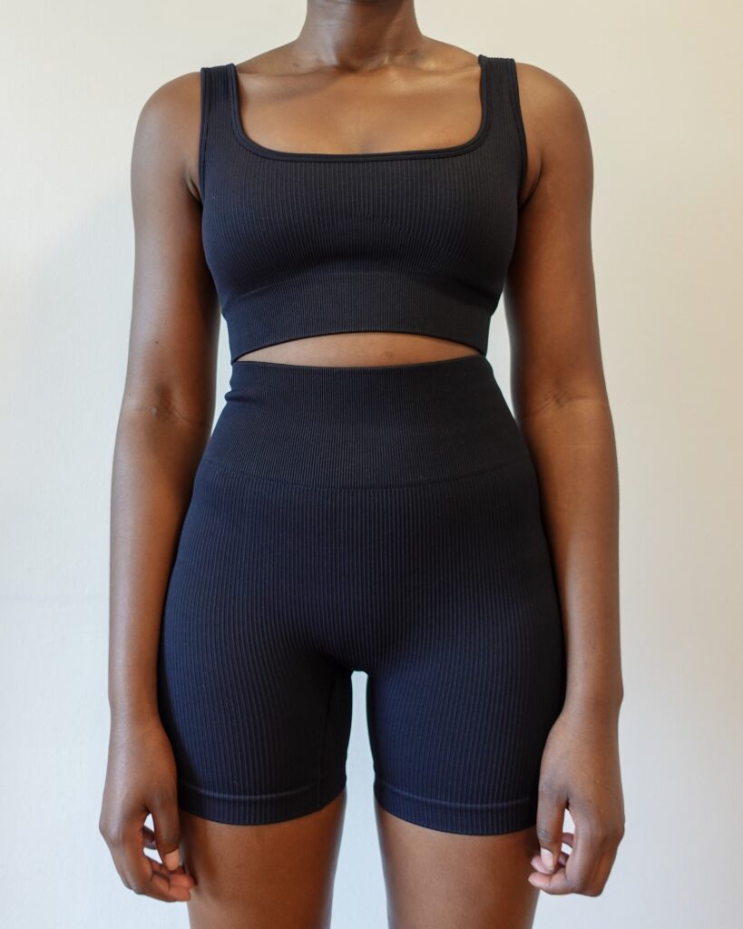 black workout set