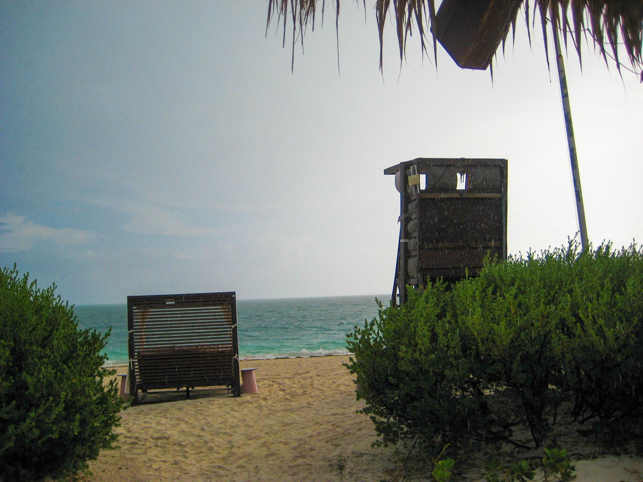 Cloudy beach