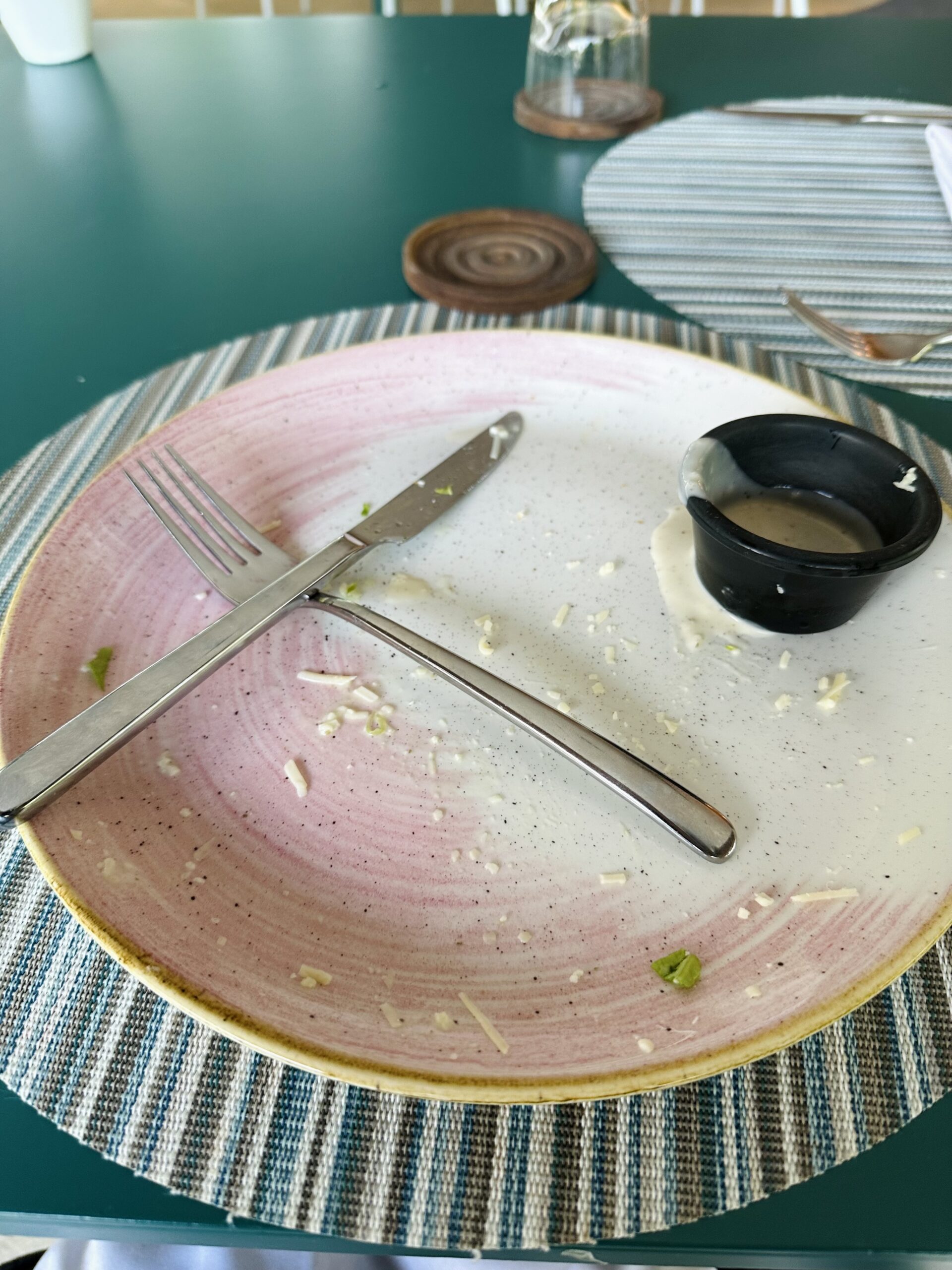 Empty salad plate