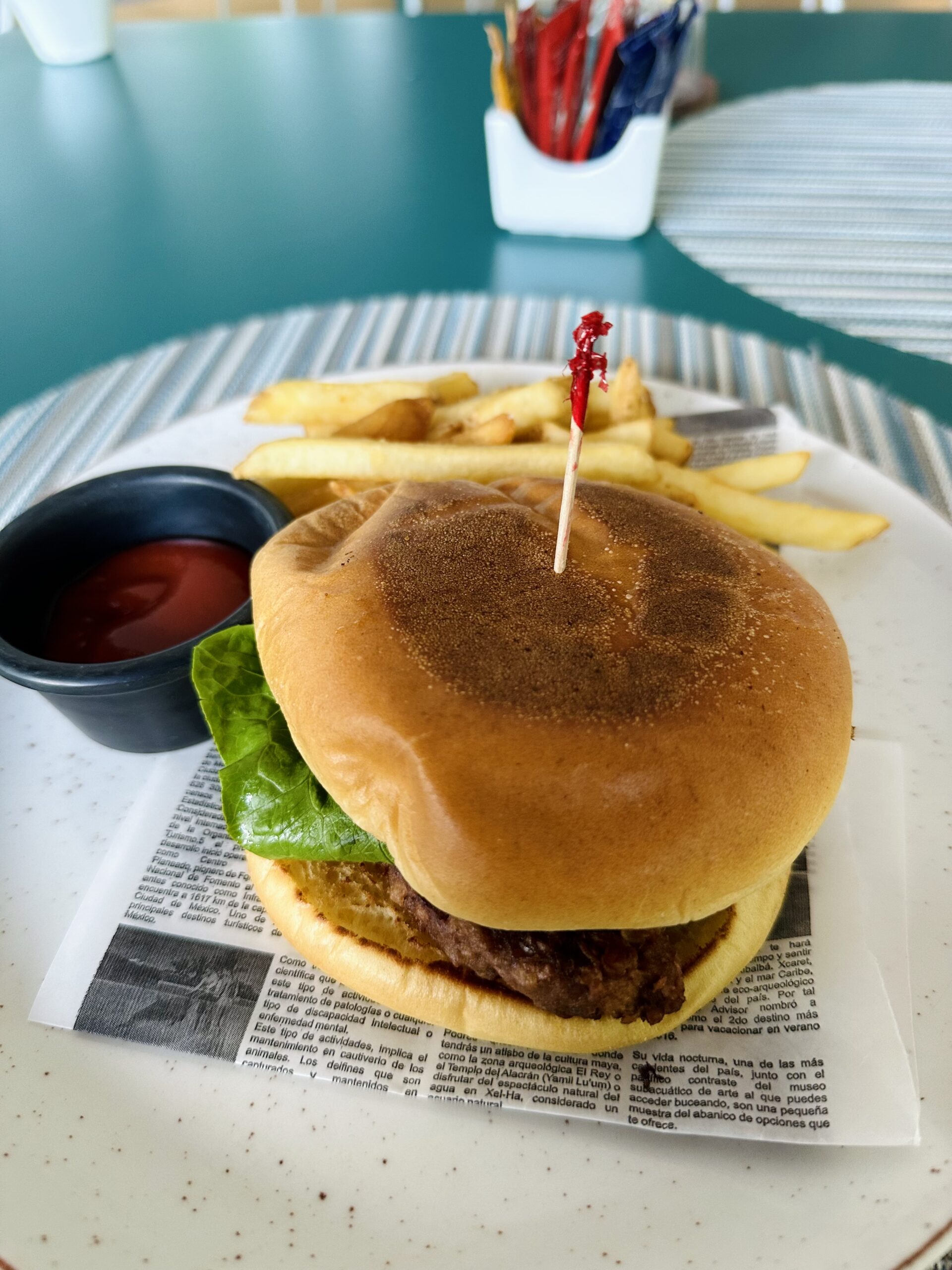 Burger and fries